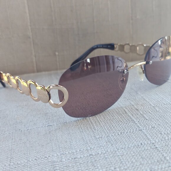 Vintage Escada Women Rimless Sunglasses E1198 Eyeglasses Gold Frame main image 8